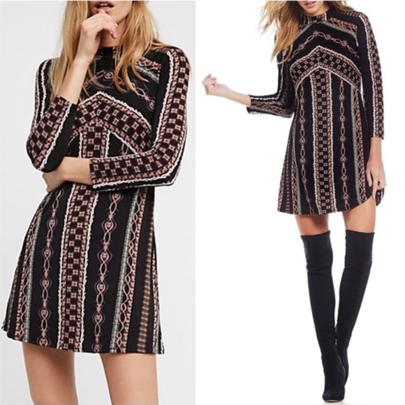 Free People Dresses & Skirts - Free People Stella Patterned Mini Dress